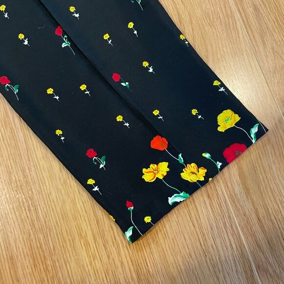 Vintage Floral Trouser Pants Black - Picture 3 of 10